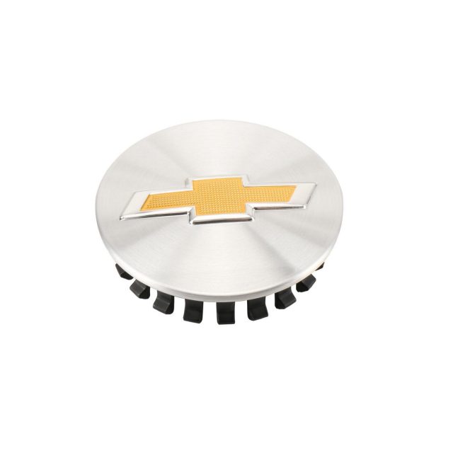 GM Genuine Parts Button Style Center Cap in Brushed Aluminum GM Genuine Parts Button Style Center Cap in Brushed Aluminum