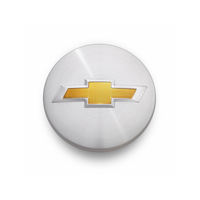 Chevrolet Center Cap in Brushed Aluminum with Bowtie Logo Chevrolet Center Cap in Brushed Aluminum with Bowtie Logo