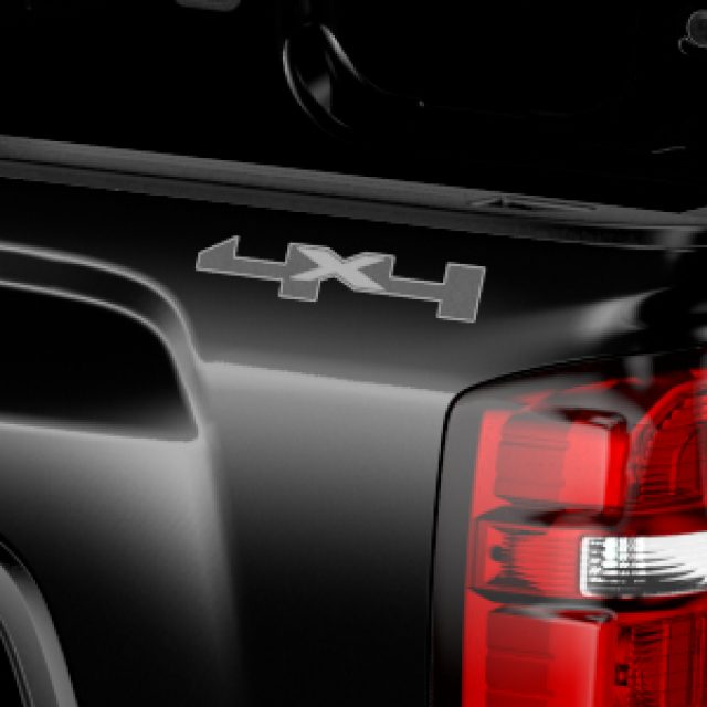 GMC Pickup Box Decal Package in Gray with 4x4 Logo | 23218801