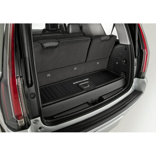 Cadillac Premium All-Weather Cargo Area Mat in Jet Black with