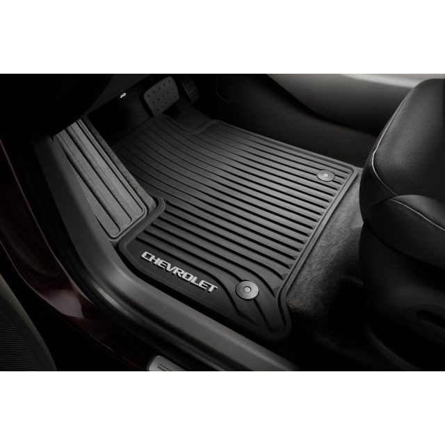 Chevrolet First-Row Premium All-Weather Floor Mats in Jet Black with  Chevrolet Script, 84162515