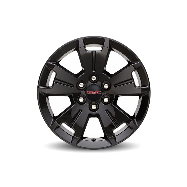 GMC 17x8 Inch Aluminum 5 Spoke Wheel in Gloss Black 84537174 GMC Accessories