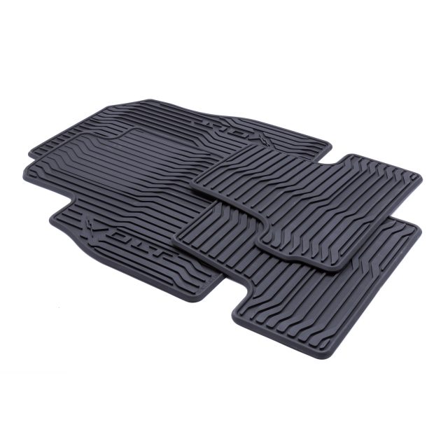 Chevrolet Volt Mats with 19243441 Chevrolet | Logo and Accessories Rear in All-Weather Front Black Floor |