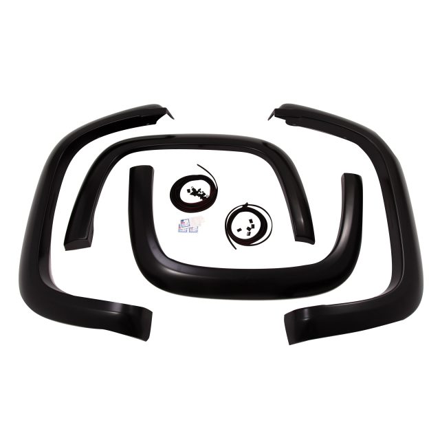 Chevrolet Short Box Rugged Look Fender Flare Set in Black by