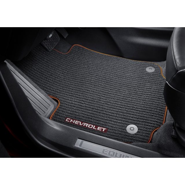 Chevrolet First Row Premium Carpeted Floor Mats in Jet Black with
