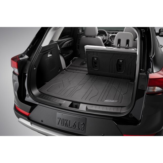 Integrated cargo liner in jet black with chevrolet script discount