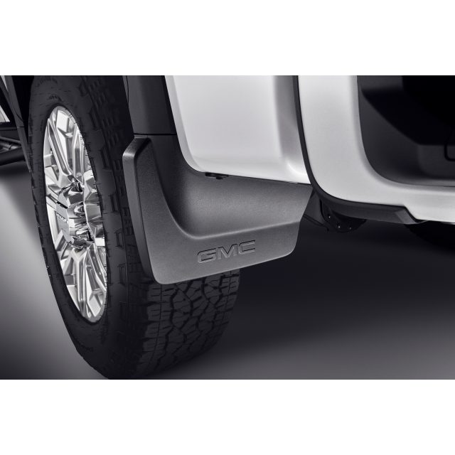 Rear Splash Guards in Black with GMC Logo | GMC Accessories