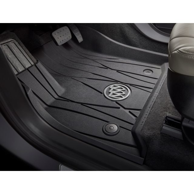 Buick First-Row Premium All-Weather Floor Liners in Ebony with Buick Logo, 84522812