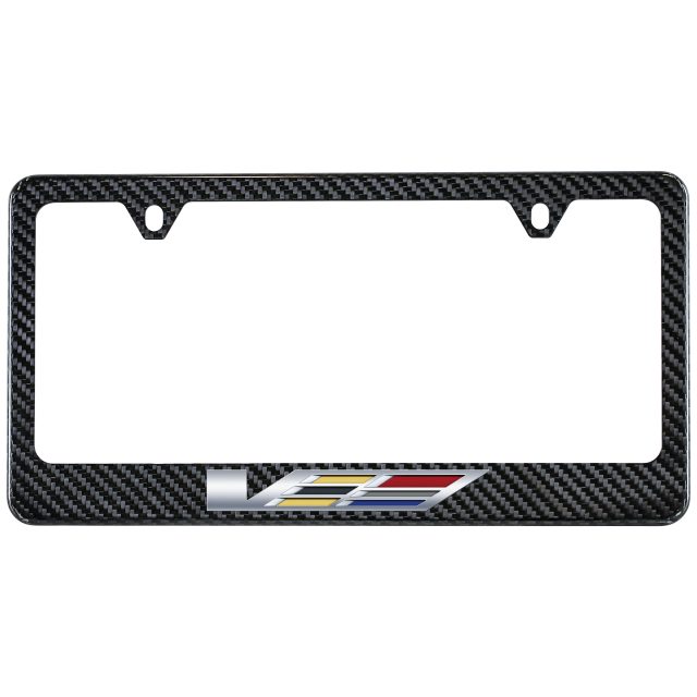 Cadillac Escalade UV Color Graphic 100% Real Black Carbon Fiber License  Plate