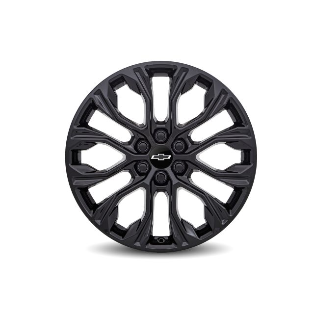 Chevrolet 20-Inch Aluminum Split-Spoke Wheel in High-Gloss Black 