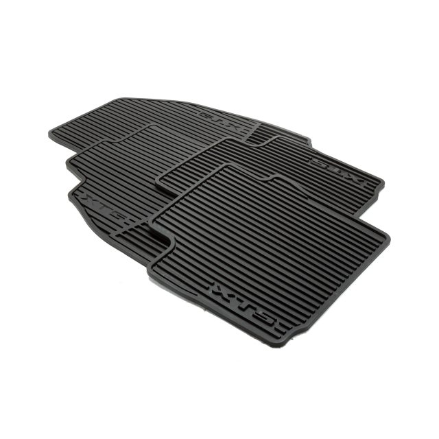 Cadillac Front and Rear All-Weather Floor Mats in Jet Black with