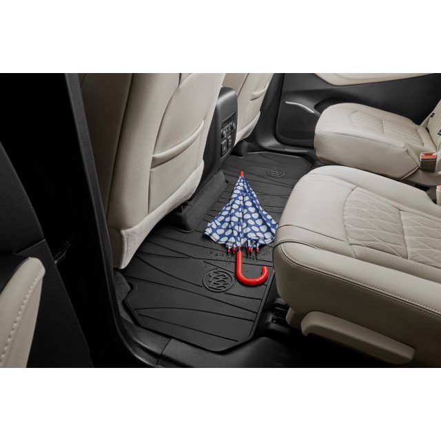 Buick Second-Row One-Piece Premium All-Weather Floor Mat in Ebony with Buick  Logo, 84205916