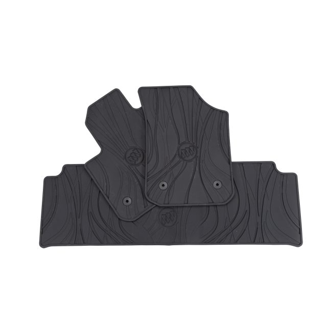Buick First and Second Row Premium All Weather Floor Mats in Jet