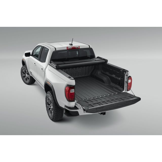 GMC Short Bed Soft Folding Truck Bed Cover in Black by RealTruck Advantage Associated Accessories 19434349 GMC Accessories