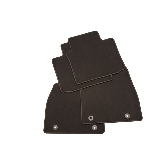 Cadillac Front and Rear Premium Carpeted Floor Mats in Jet