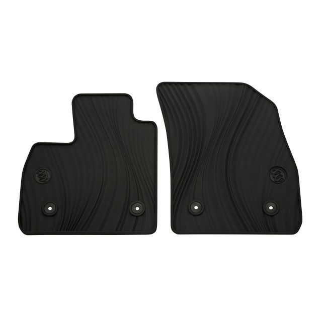 Buick First Row Premium All Weather Floor Mats in Ebony with Buick