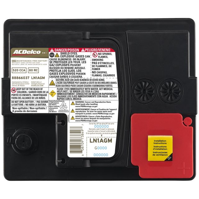 Chevrolet ACDelco Gold 36 Month Warranty AGM BCI Group LN1